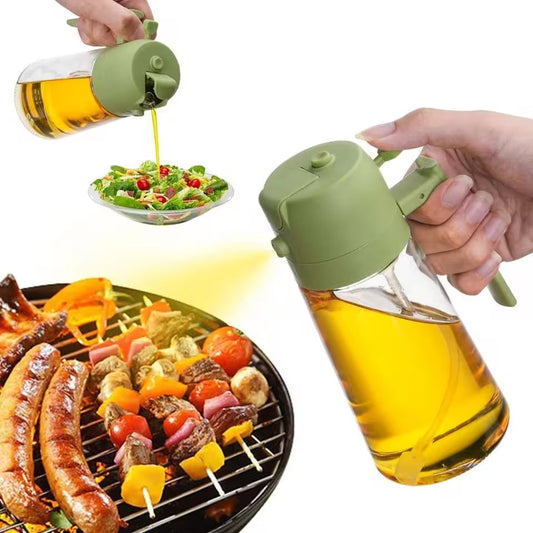 2 in 1 Glass Oil Sprayer & Dispenser - 500ml